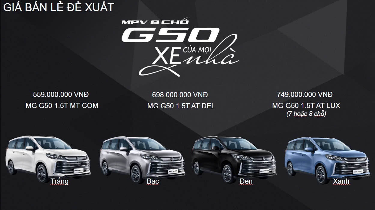 giá xe mg g50 8 chỗ